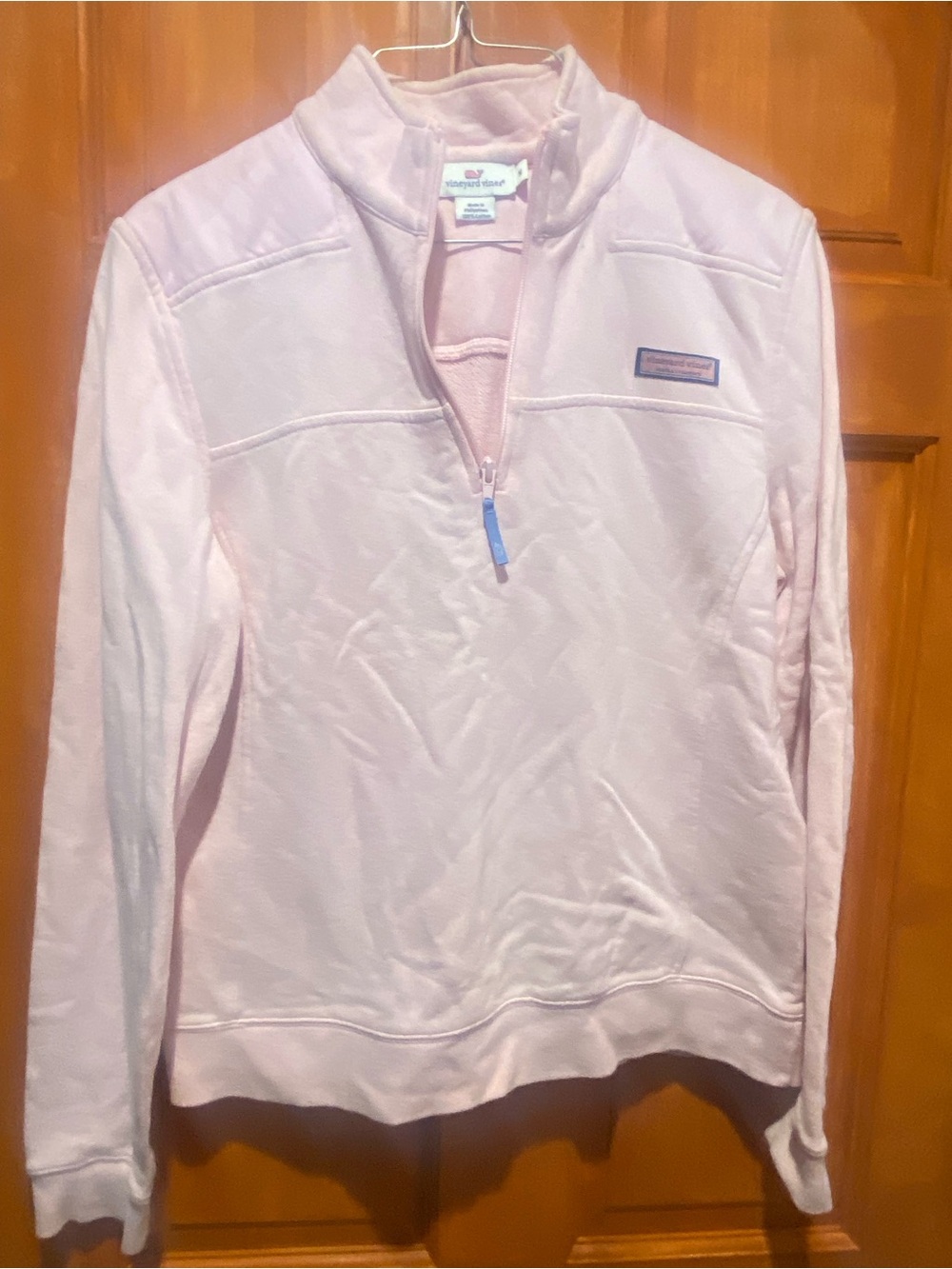 Vineyard Vines Light Pink Quarter-Zip Pullover Sweater